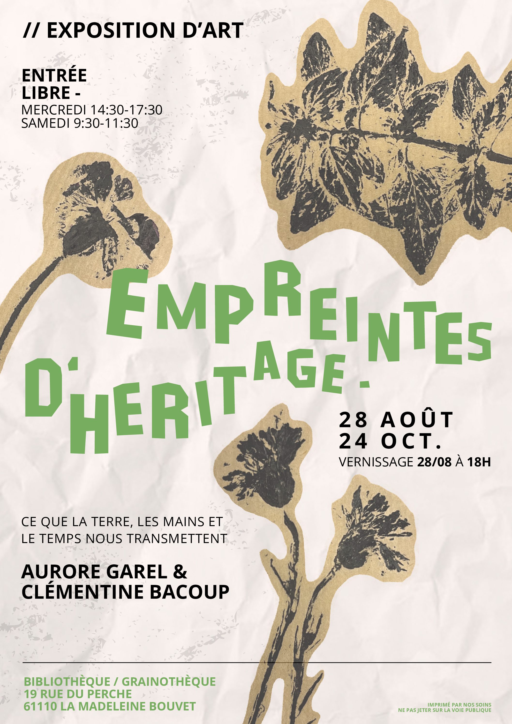 Exposition Art Floral Aurore et Clementine Affiche(4)